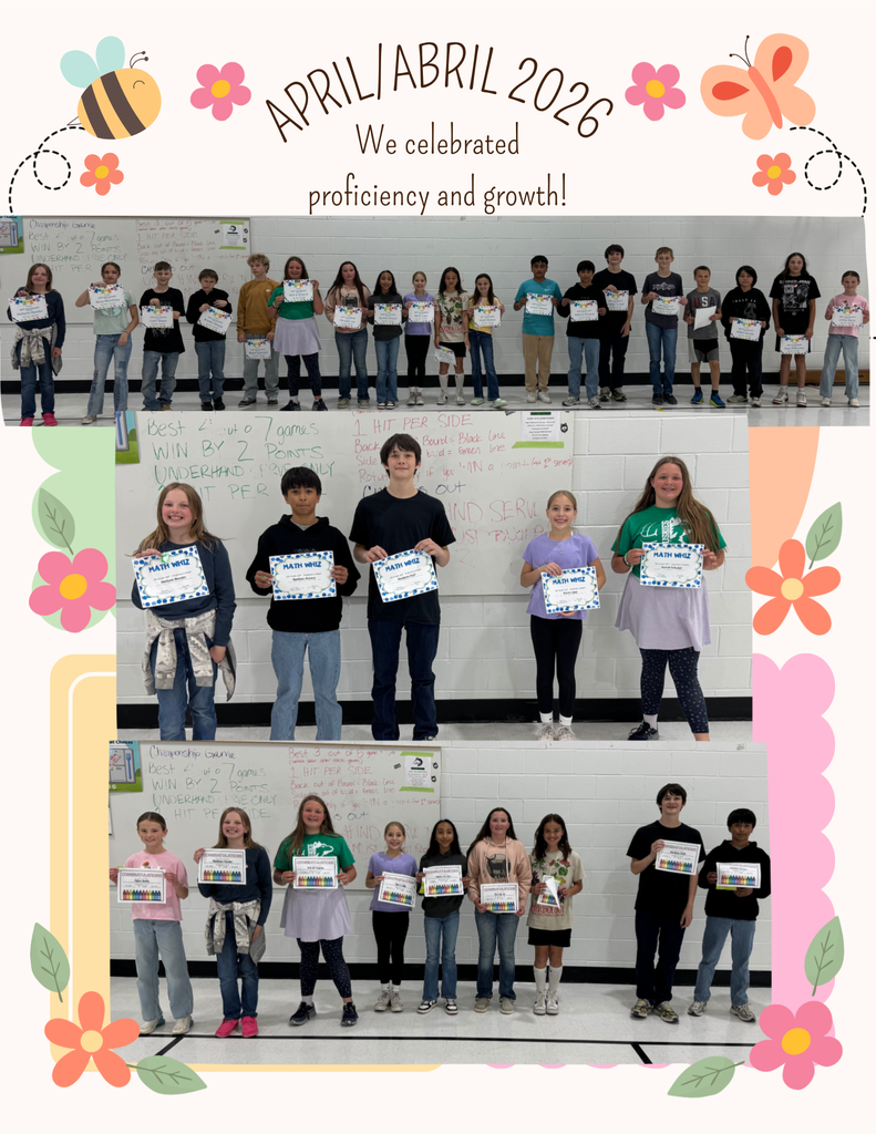Current 6th graders celebrating their success in 5th grade