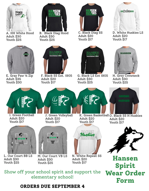 Elementary Spirit Wear