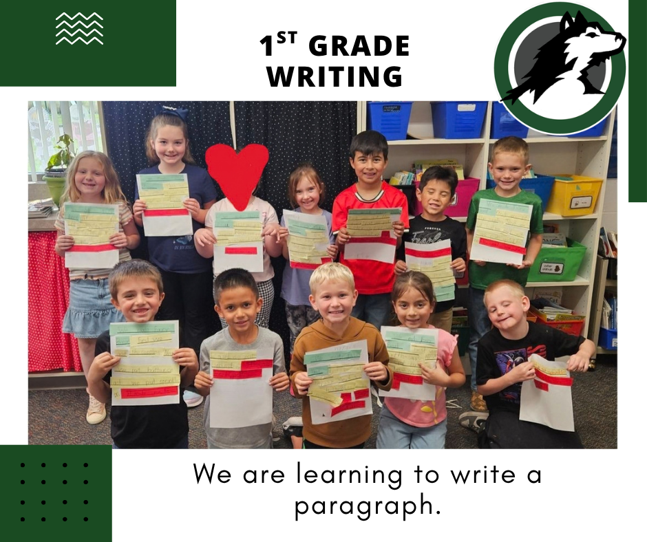 Mrs. Moerer's class is writing paragraphs.