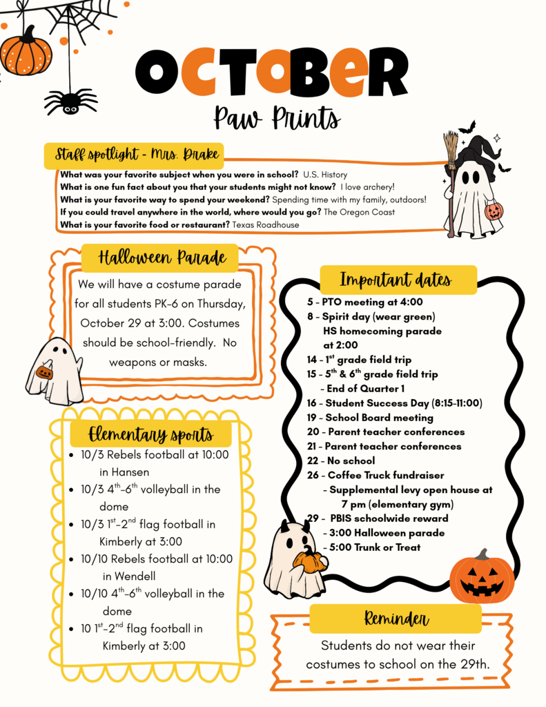 October English Paw Prints