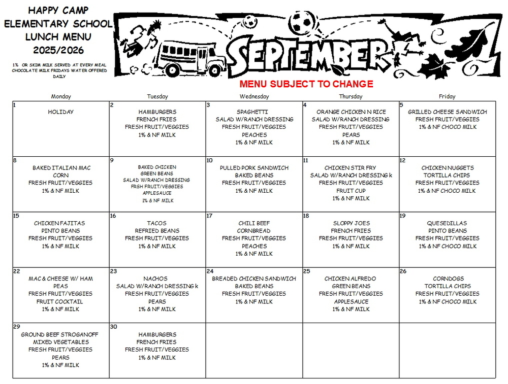 Lunch Menu