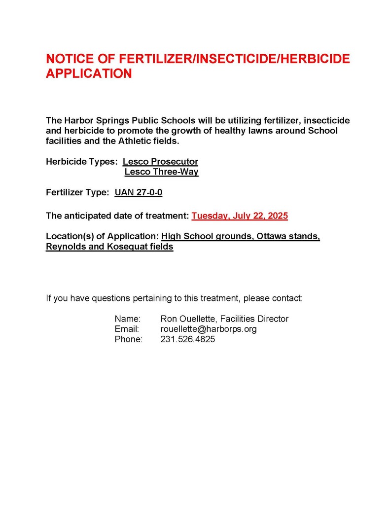 Notice of Insecticide Application 07