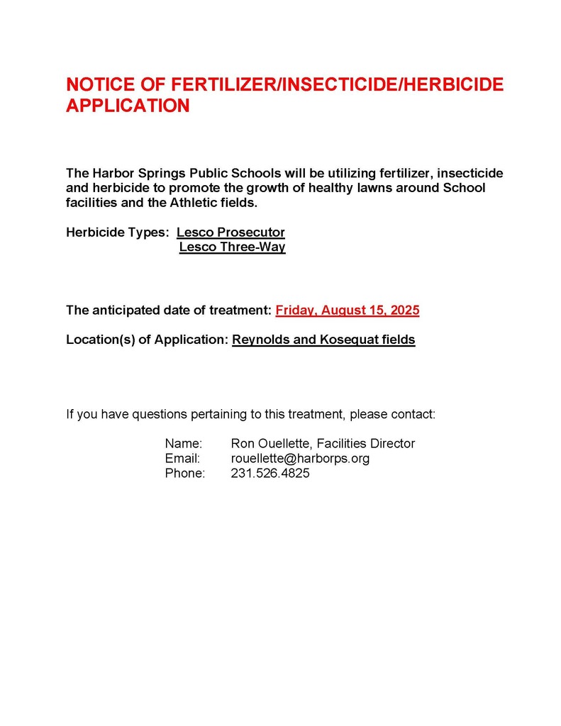 Notice of Insecticide Application 08