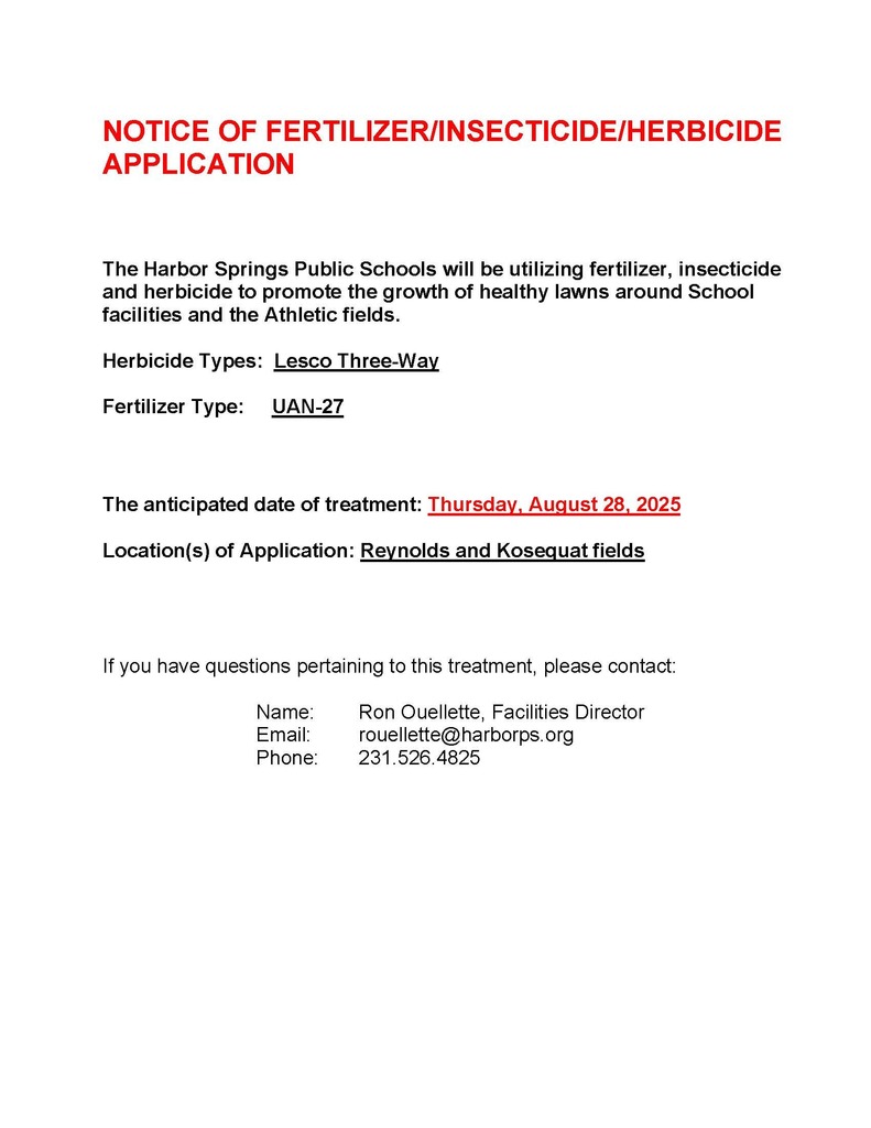 Notice of Insecticide Application 08