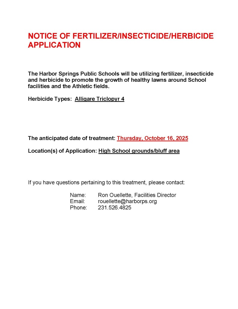Notice of Insecticide Application 10