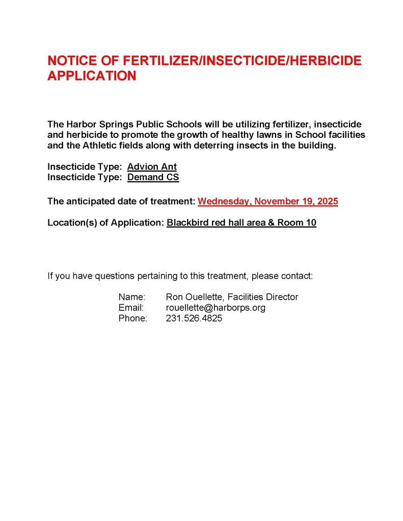 Notice of Insecticide Application 11