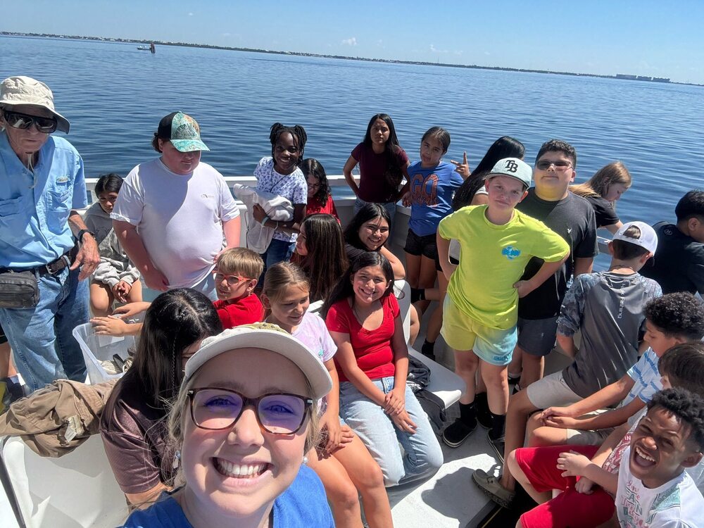students on a boat