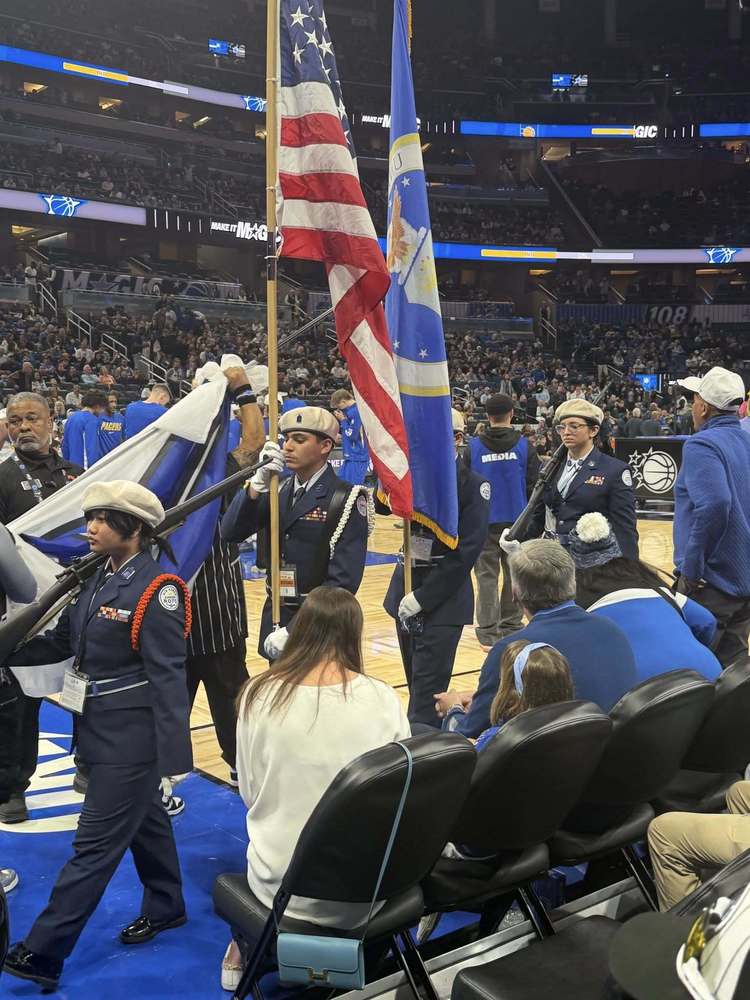 ROTC presenting the colors
