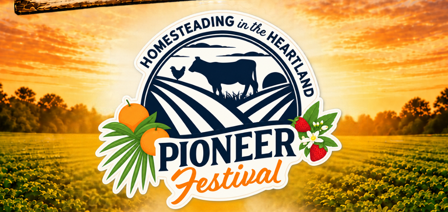 homesteading in the heartland: pioneer festival logo
