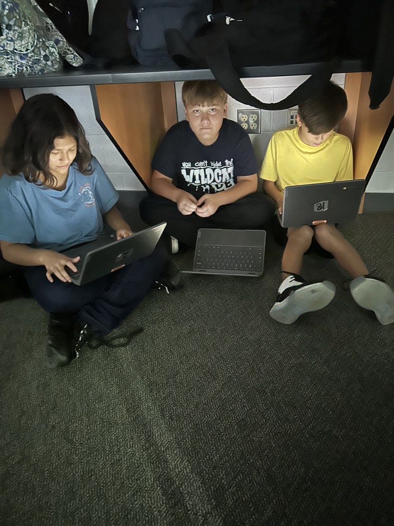 Students working in groups