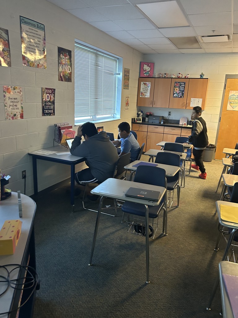 Students working in groups