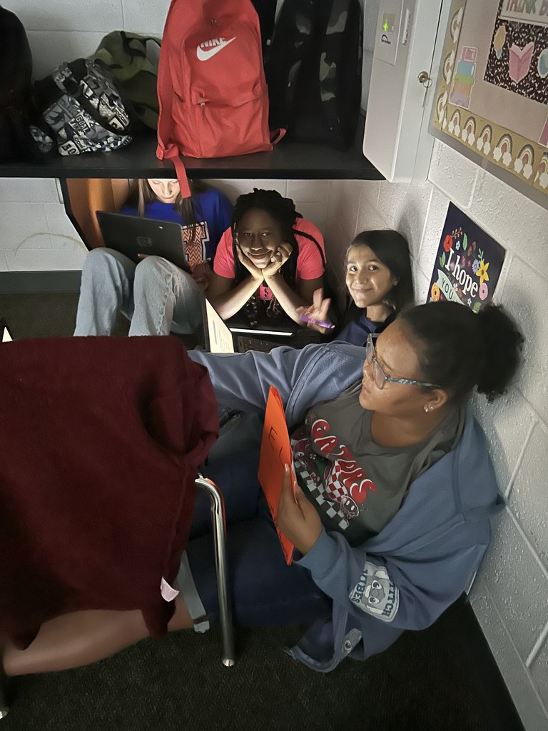 Students working in groups