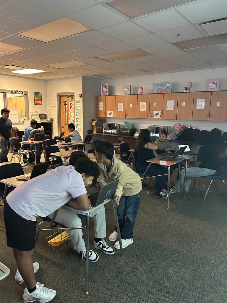Students working in groups