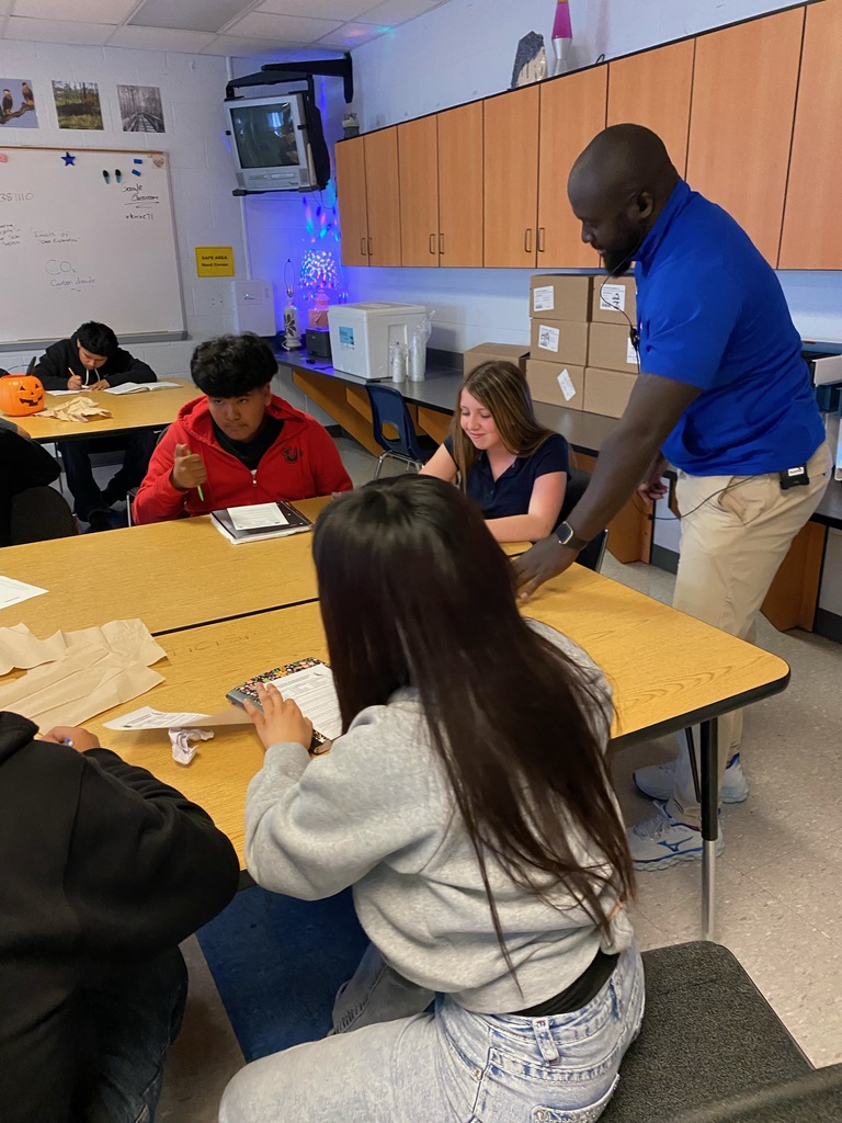 Students  experimenting with dry ice