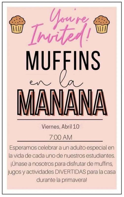 Muffins in the Morning information in the article but in Spanish