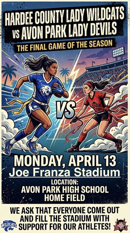 Flag football flyer, information on it included in the post