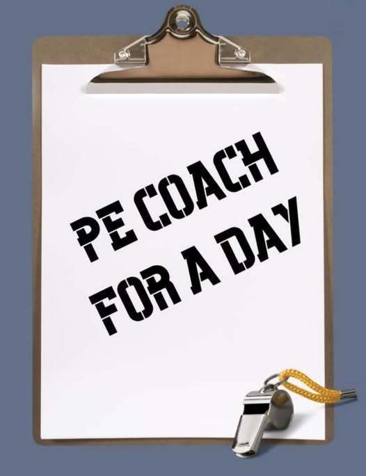 Here’s a special auction item! The winner of this item will join Coach Brown and be PE coach for the day