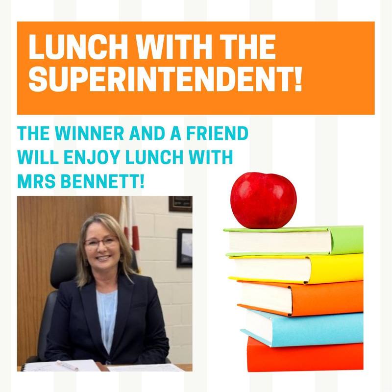 lunch with the superintendent flyer as a prize