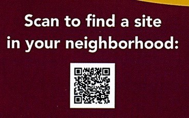 Scan to find a site in your neighborhood QR code