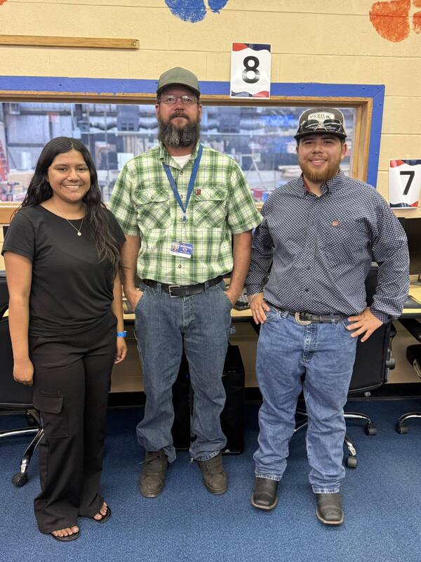from left to right: Neida Rodriguez, Mr. Whaley, and Antonio Ibarra