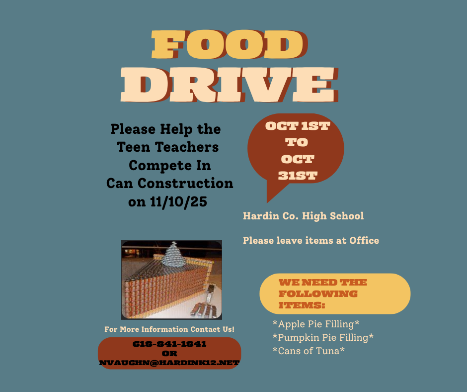 Food drive flyer.