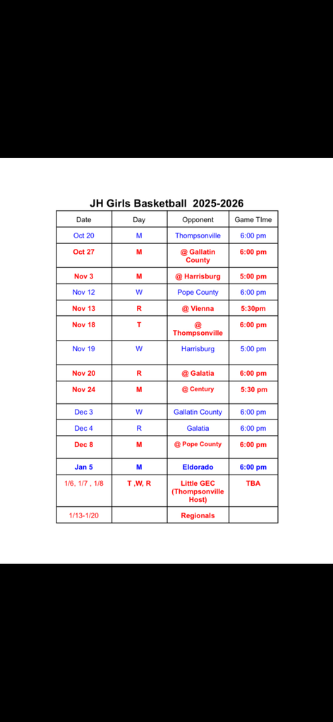 JH/HS Basketball