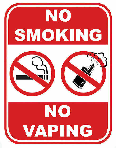 no smoking or vaping