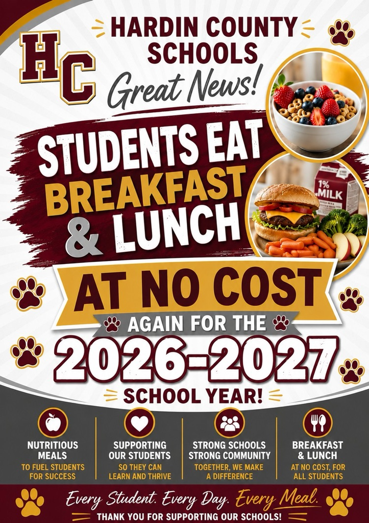 All HCHS Students to receive  free meals ‘26-‘27