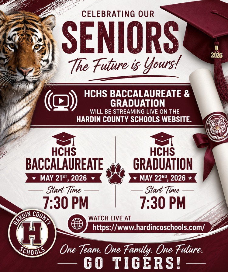 HCHS Graduation and Baccalaureate Service Streaming Times