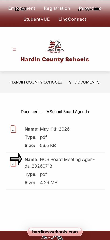 Step 3 -Click on Agenda link