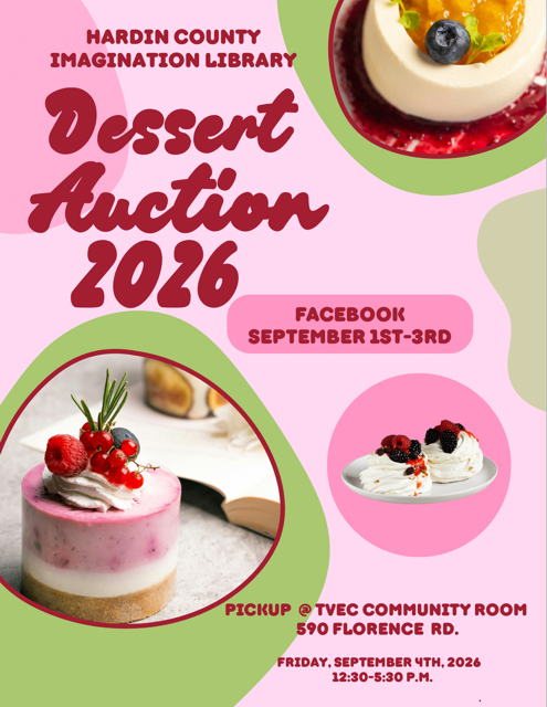 Dessert Auction for Hardin Co. Imagination Library