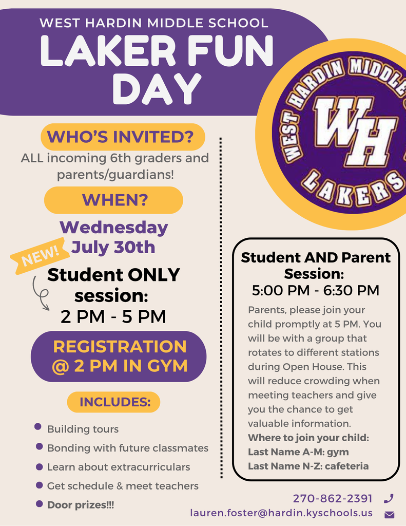 Laker Fun Day/Open House- 6th grade