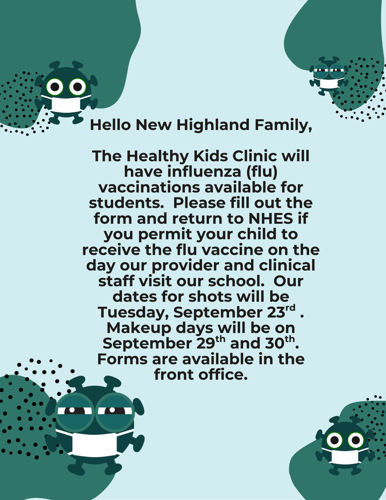 Please read the following information regarding flu vaccinations here at NHES.