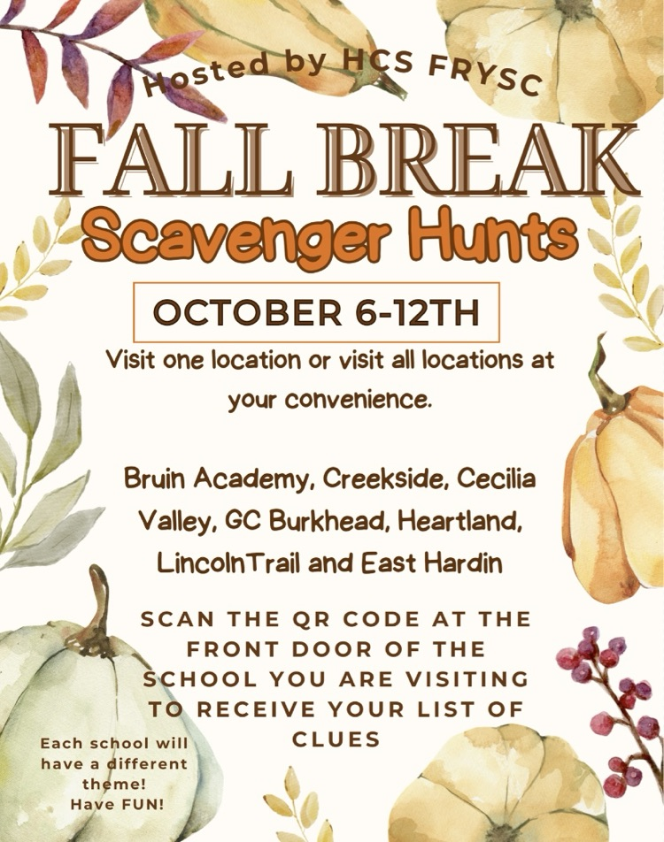 fall break scavenger hunts
