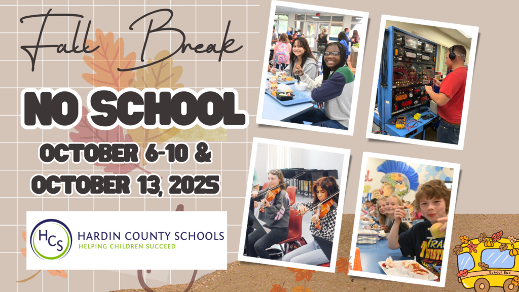 Fall Break reminder graphic 2025
