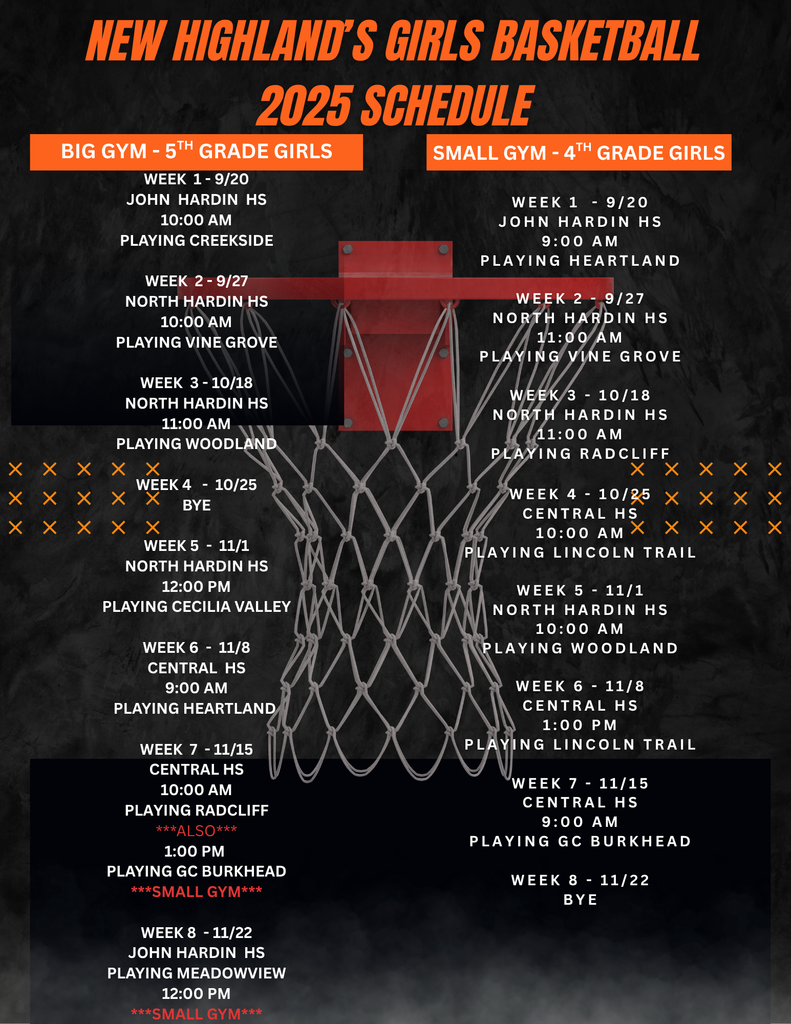 Update on Girls Basketball Schedule