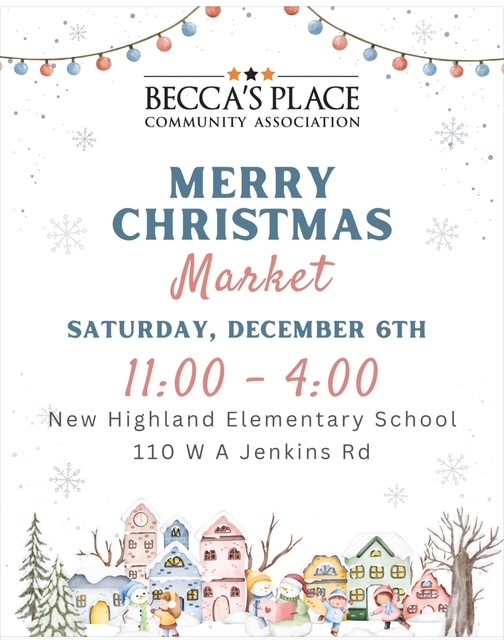 🎄 Merry Christmas Market – Tomorrow! 🎄 Join us at New Highland in the cafeteria from 11:00 AM – 4:00 PM for a festive day of shopping, holiday treats, and community fun! 📸 Pictures with Santa: 12:30 PM – 2:30 PM (available for purchase) Bring your family and friends—can’t wait to see you there! 🎅✨