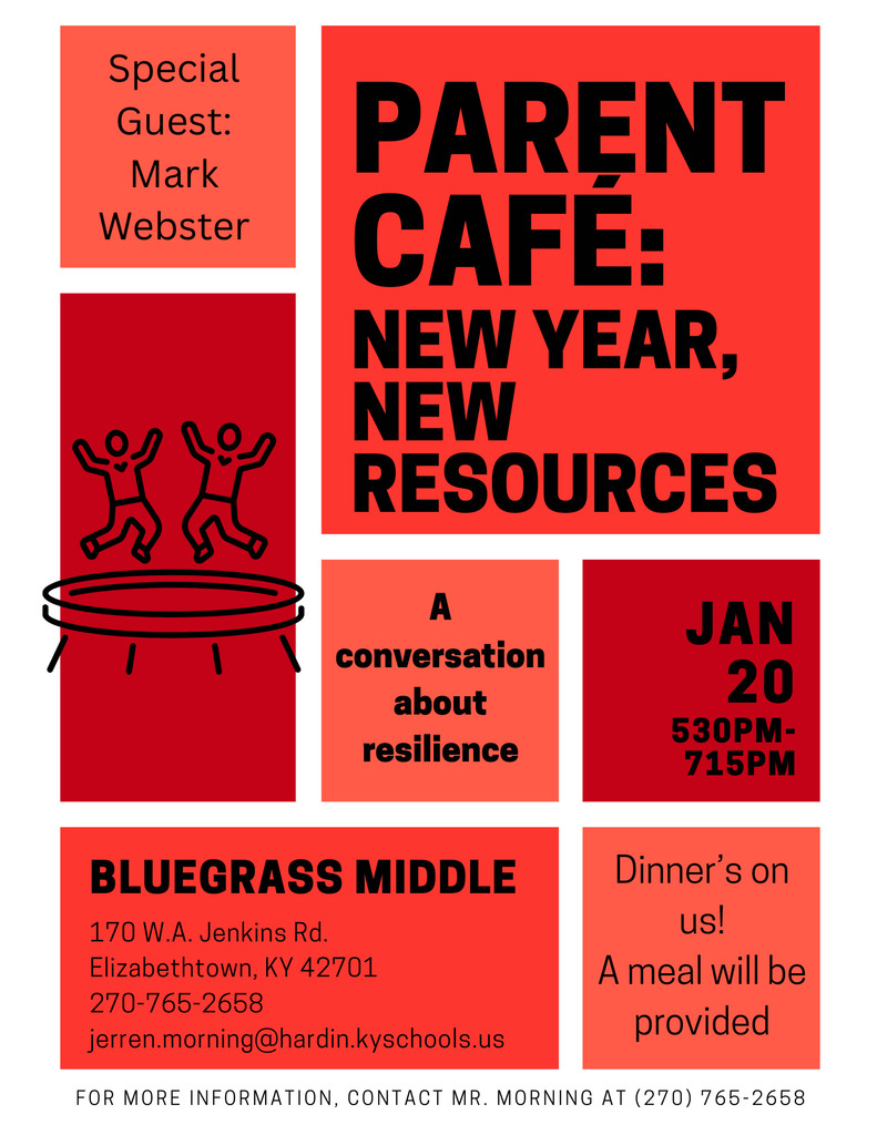 parent cafe flyer. Jan 20 @ 5:30