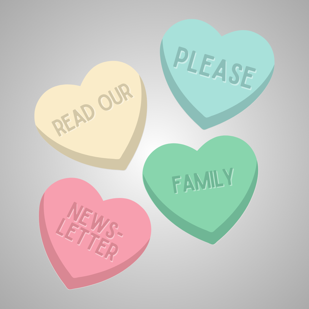 candy hearts newsletter