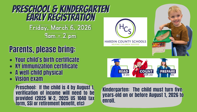 preschool and kindergarten early registration