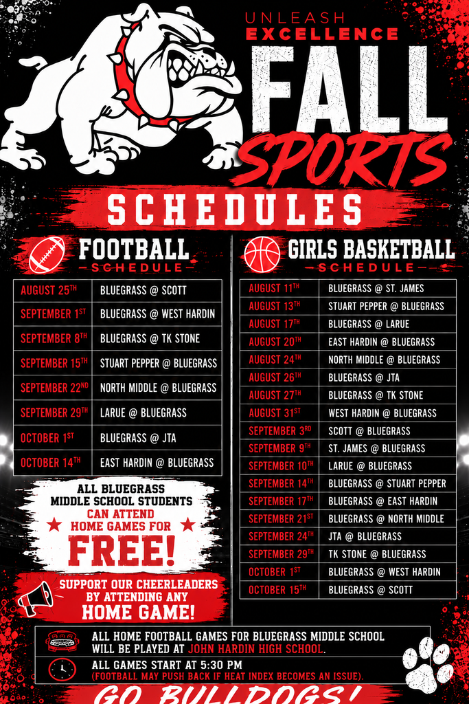 Fall Sports Schedule