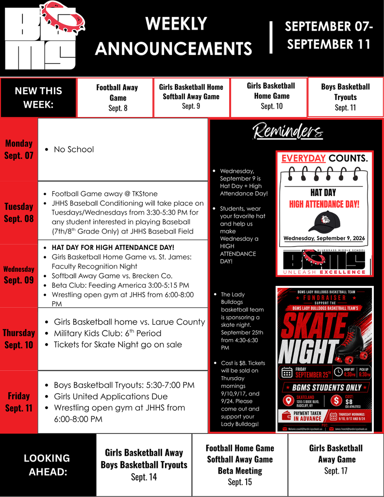 Weekly Announcements