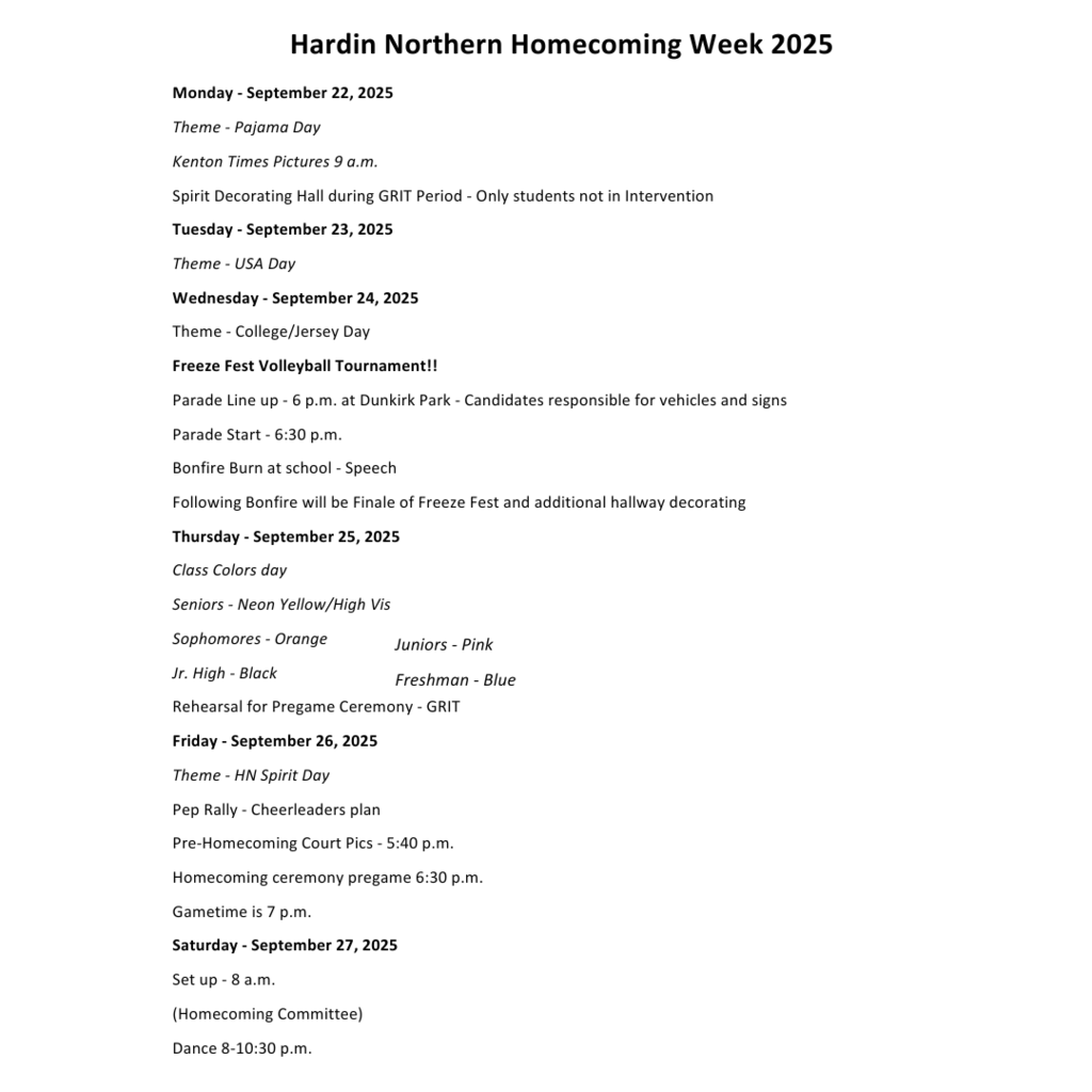 Homecoming Week