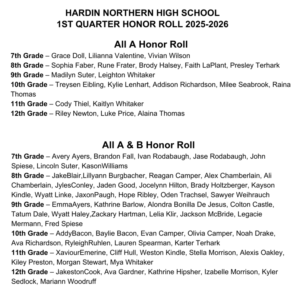 Honor Roll