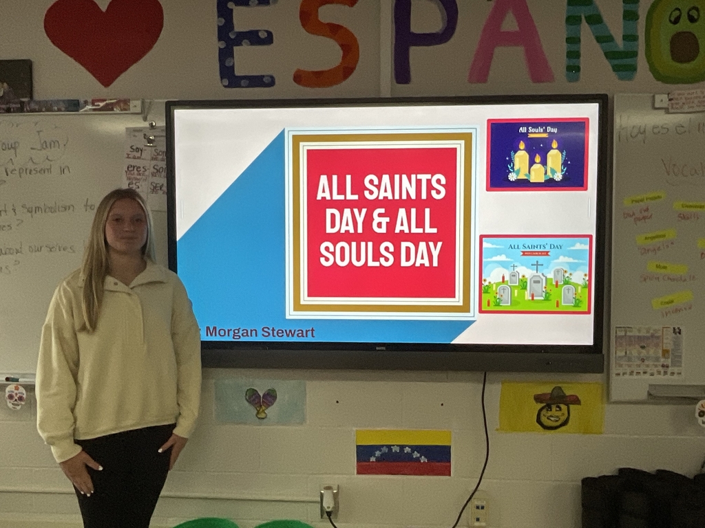Our Spanish students have been diving deep into cultural learning! 🌍💀    This week, they researched and compared Día de los Muertos with similar celebrations around the world. Through their findings, they discovered fascinating traditions from countries such as Spain, Brazil, Guatemala, India, the Philippines, El Salvador, and Ireland.    Students then presented what they learned to the class and did a fantastic job showcasing the unique ways different cultures honor and remember loved ones.    Way to go, students! We’re proud of your hard work and curiosity.