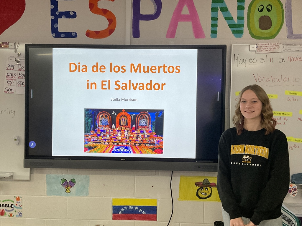 Our Spanish students have been diving deep into cultural learning! 🌍💀    This week, they researched and compared Día de los Muertos with similar celebrations around the world. Through their findings, they discovered fascinating traditions from countries such as Spain, Brazil, Guatemala, India, the Philippines, El Salvador, and Ireland.    Students then presented what they learned to the class and did a fantastic job showcasing the unique ways different cultures honor and remember loved ones.    Way to go, students! We’re proud of your hard work and curiosity.