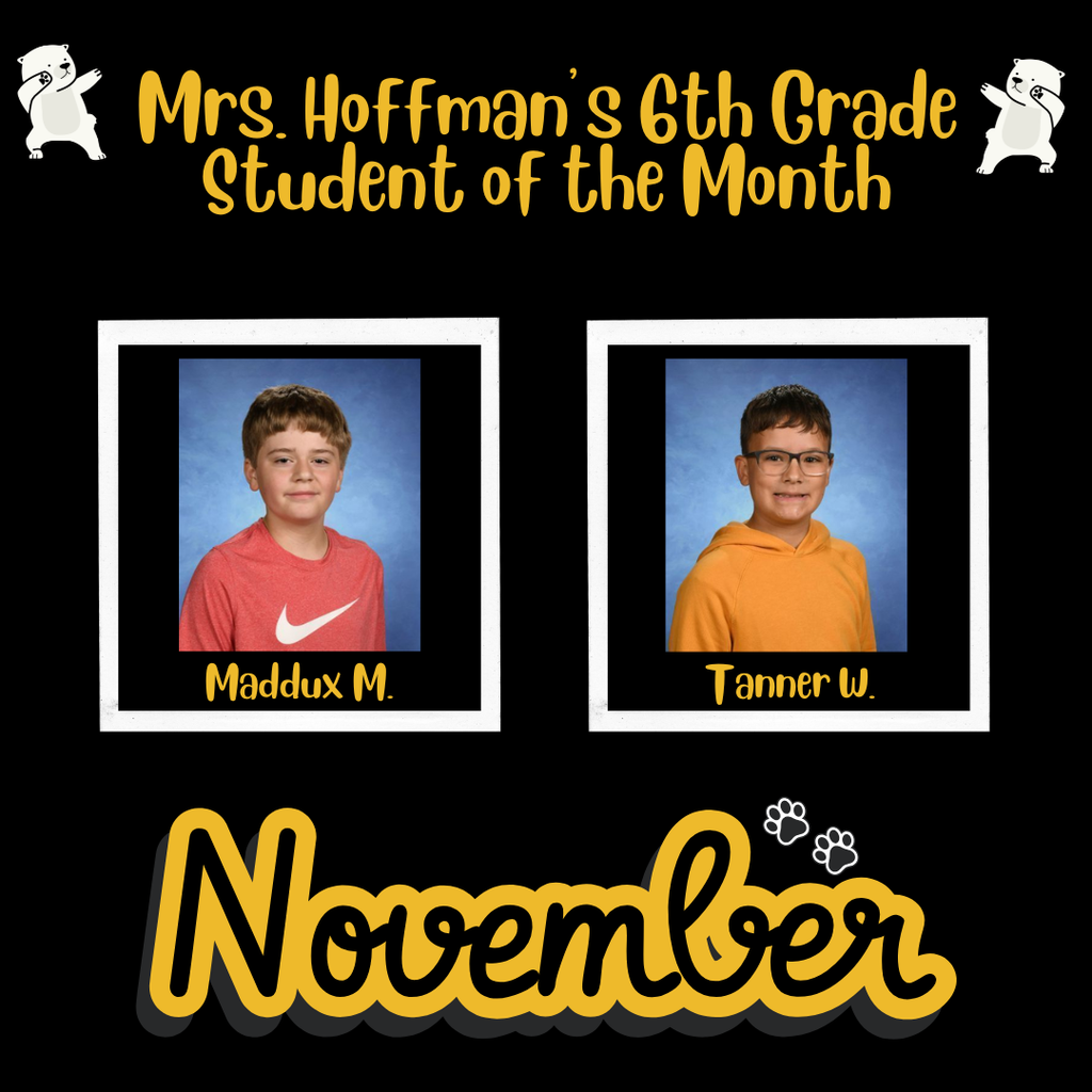 Mrs. Hoffman's Students of the month