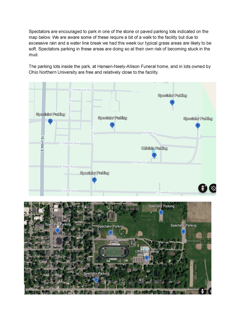 District Track Parking Info