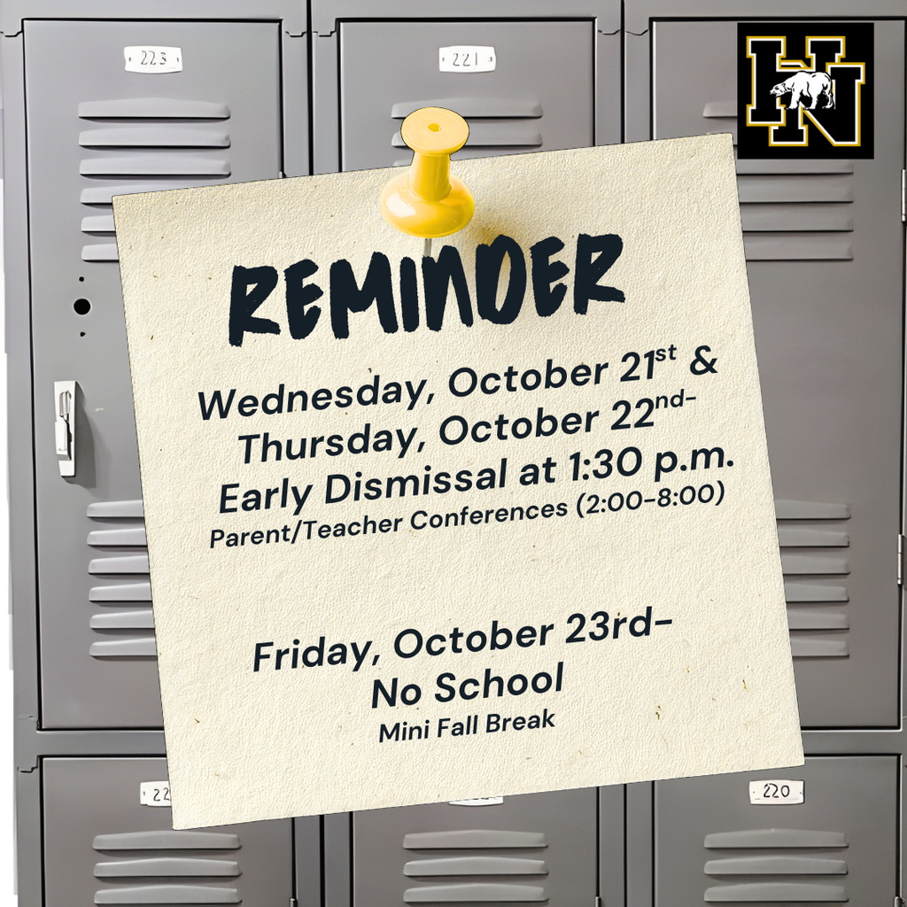Early Dismissal notice and no school