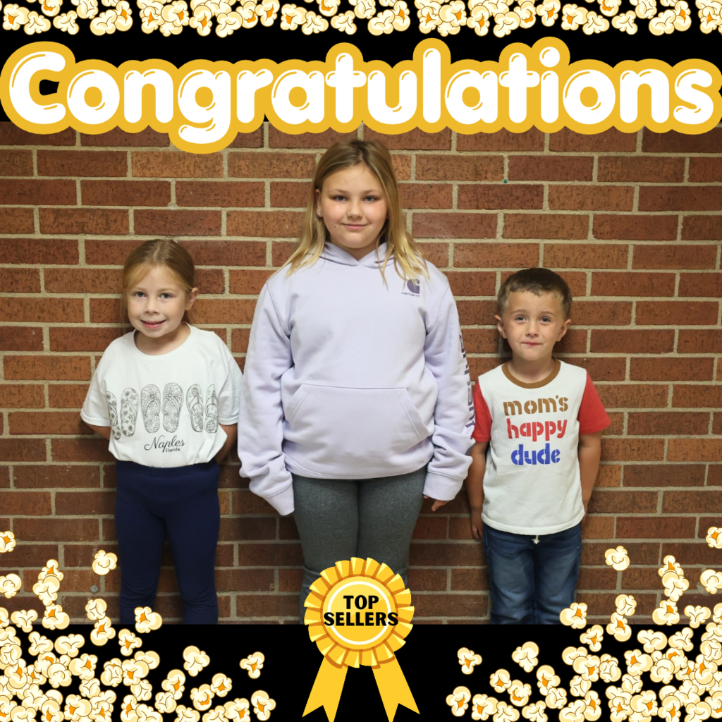 Top Popcorn Sales Students for Shirleys PTO Fundraiser